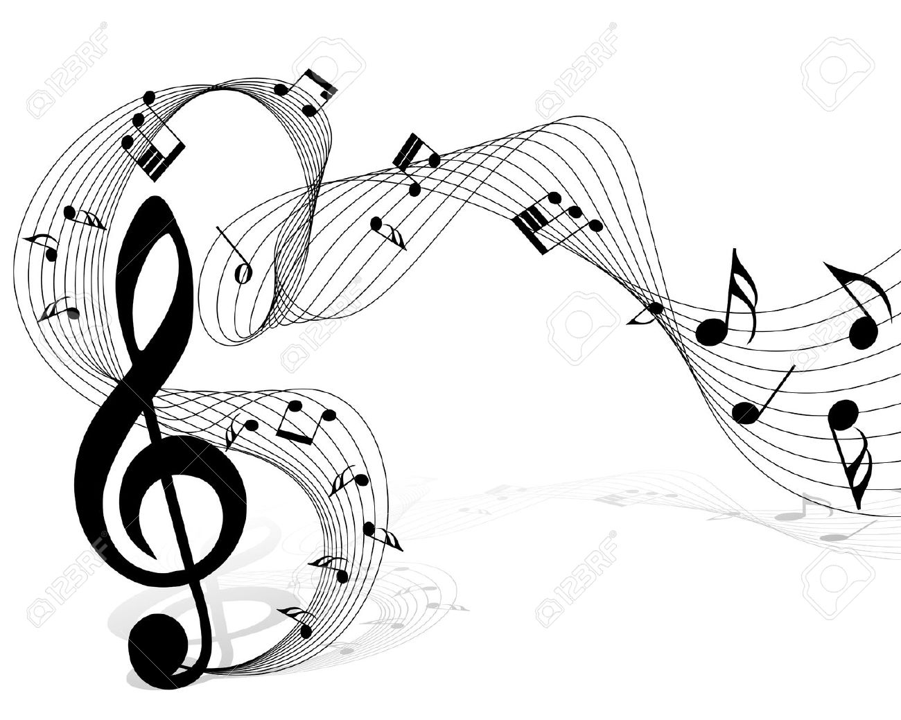 clip art floating music notes - photo #27