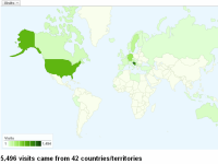 Google Analytics karta posjeta na Bosanski Novi blog