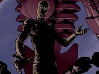 Mra�na se senka pomalja iz tame. Je li to bauk? Je li to avet? NE! to je DOKTOR MANDROID!