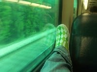 on the train..