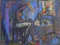 Blagovest Zerliev, Tiredness in blue, ulje na platnu