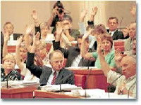 non-electronic voting system