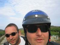 Hans und Johann auf dem Motorrad gegen komunistische Banditen im inseln Vis, 1943