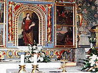 Slika sv. Barbare za�titnice rudarau istoimenoj crkvi u Velikoj Mlaci. Sveta Barbaro pomozi nam!