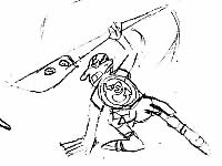 It's a monk... With a glaive