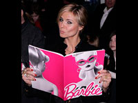Heidi Klum was among the spectators at Barbie's birthday runway show.